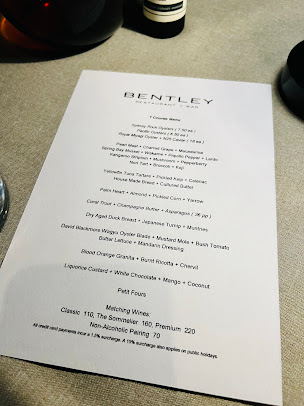 Menu Bentley Restaurant + Bar - 9