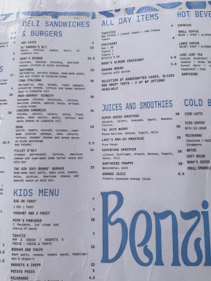 Menu Benzie's Cafe - 4