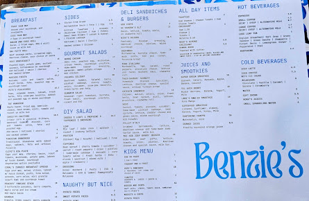 Menu Benzie's Cafe - 5