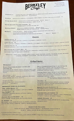 Menu Berkeley Cafe - 0