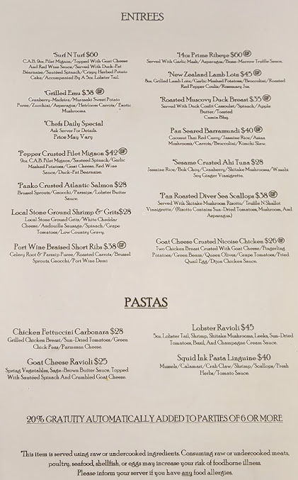Menu Bernardin's Restaurant At Ratcliffe - 1