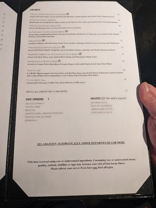 Menu Bernardin's Restaurant At Ratcliffe - 9