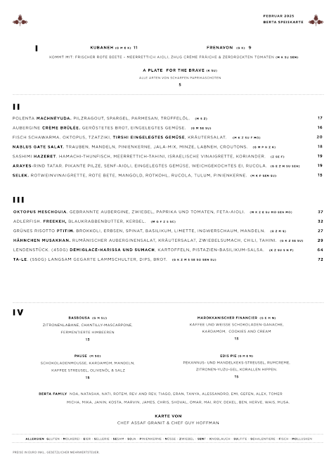 Menu Berta Restaurant - 3