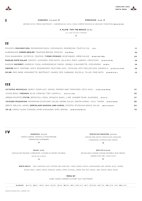 Menu Berta Restaurant - 6