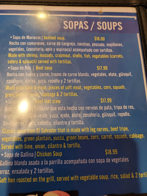 Menu Bertas Salvadoran Kitchen - 0