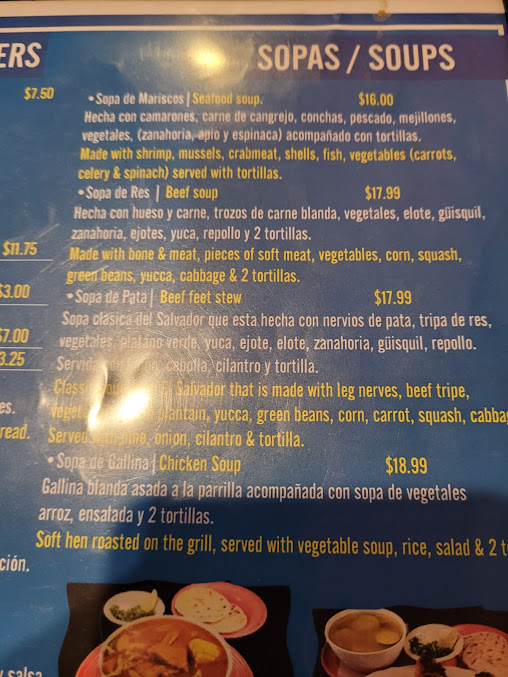 Menu Bertas Salvadoran Kitchen - 1