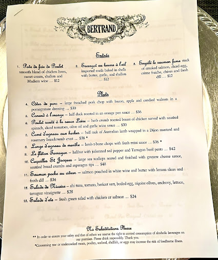 Menu Bertrand Pittsburgh - 0