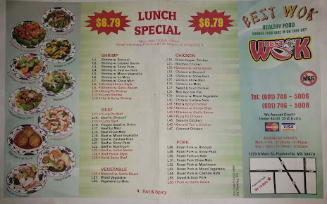 Menu Best Wok Poplarville - 2
