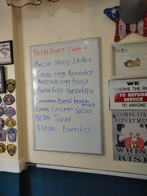 Menu Betty Fayes Cafe - 6