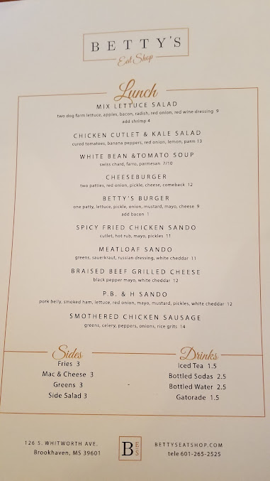 Menu Bettys Eat Shop - 2