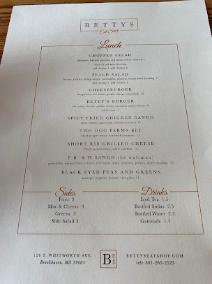 Menu Bettys Eat Shop - 3