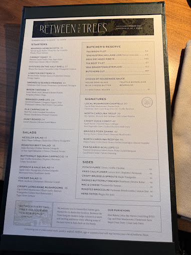 Menu Between The Trees - 5