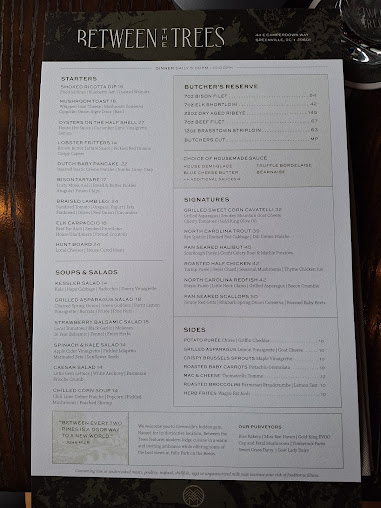 Menu Between The Trees - 7