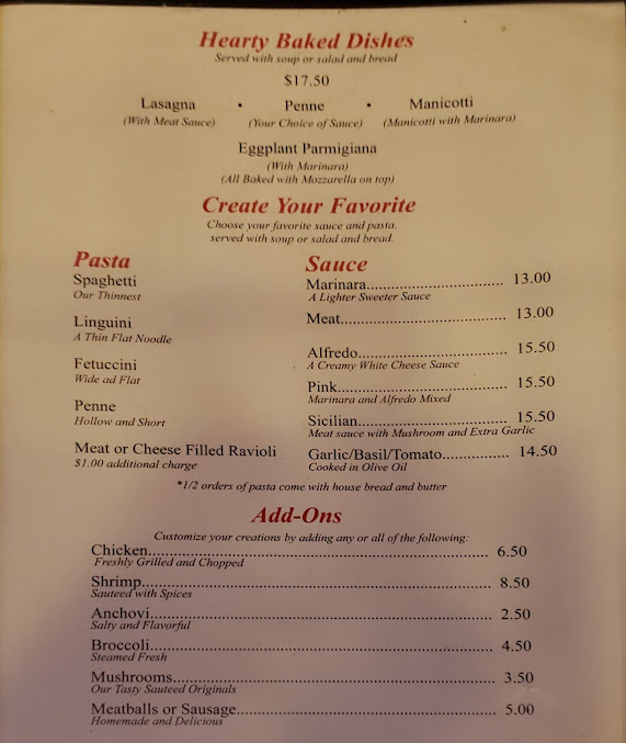 Menu Biagios Italian Restaurant - 0