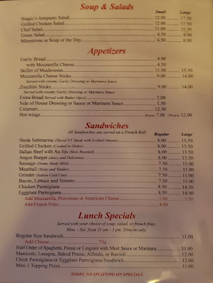 Menu Biagios Italian Restaurant - 3