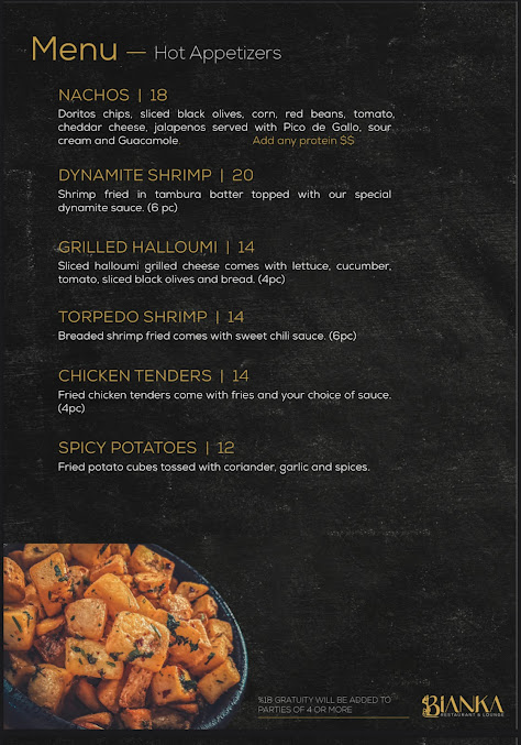 Menu Bianka Restaurants Br - 0