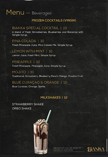 Menu Bianka Restaurants Br - 2