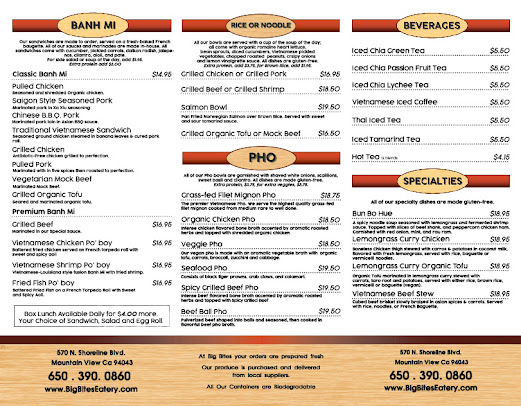 Menu Big Bites - 1