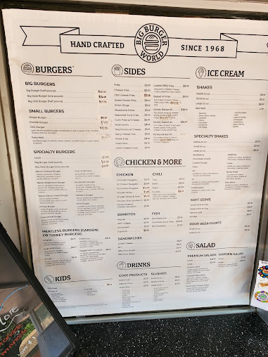 Menu Big Burger World - 0