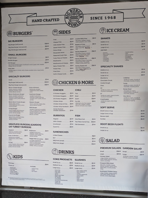 Menu Big Burger World - 2