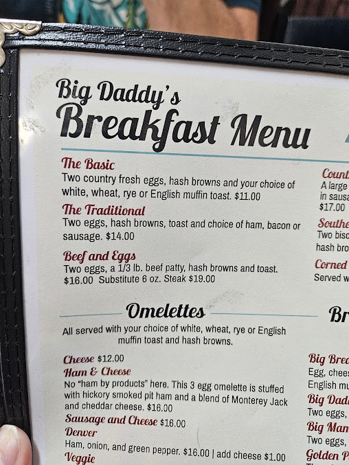 Menu Big Daddys Burgers Shakes - 2