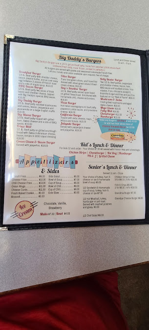 Menu Big Daddys Burgers Shakes - 3