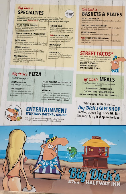 Menu Big Dicks Halfway Inn - 0
