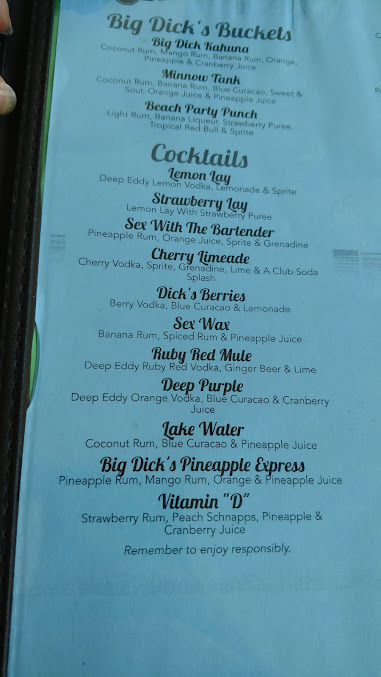Menu Big Dicks Halfway Inn - 9