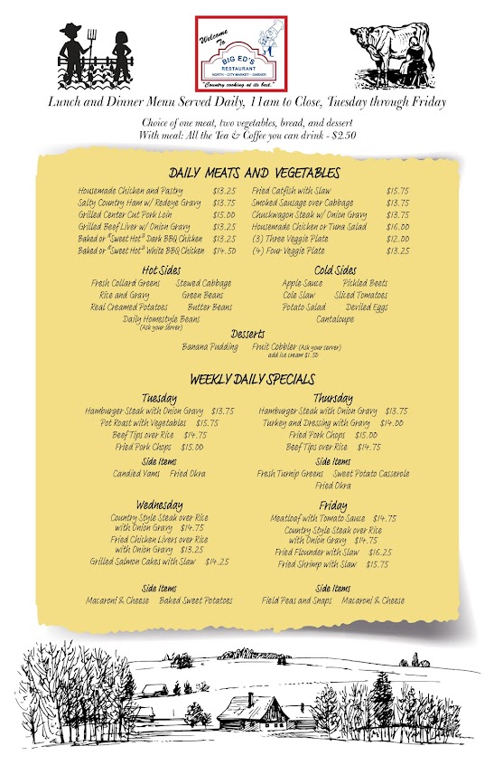 Menu Big Ed's City Market Restaurant - 5