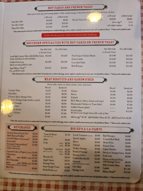 Menu Big Ed's City Market Restaurant - 9