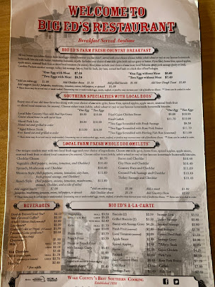 Menu Big Ed's Garner Restaurant - 5