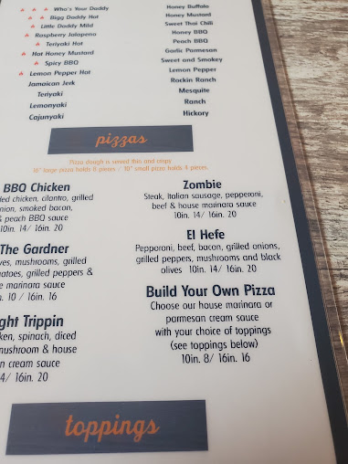 Menu Bigg Daddys Restaurant Tavern - 5