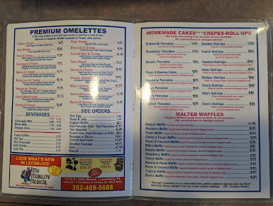 Menu Billys Cafe - 1