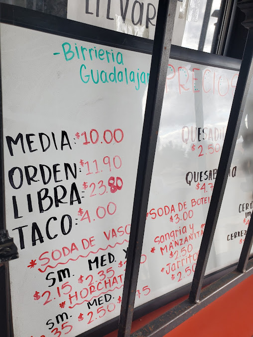 Menu Birrieria Guadalajara - 1
