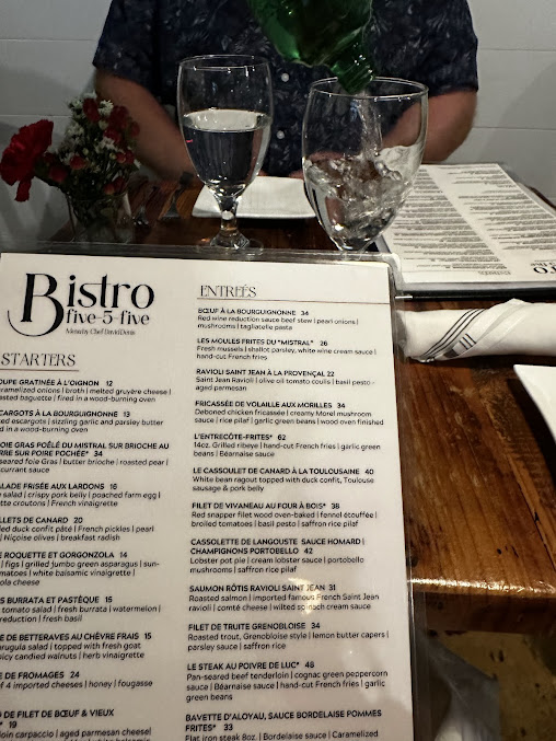 Menu Bistro 555 - 2