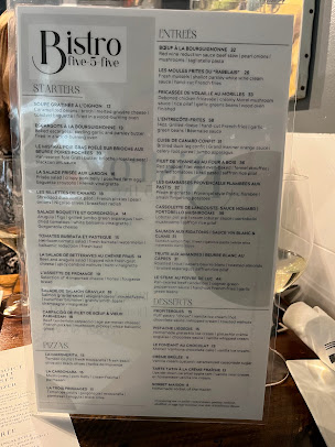 Menu Bistro 555 - 6