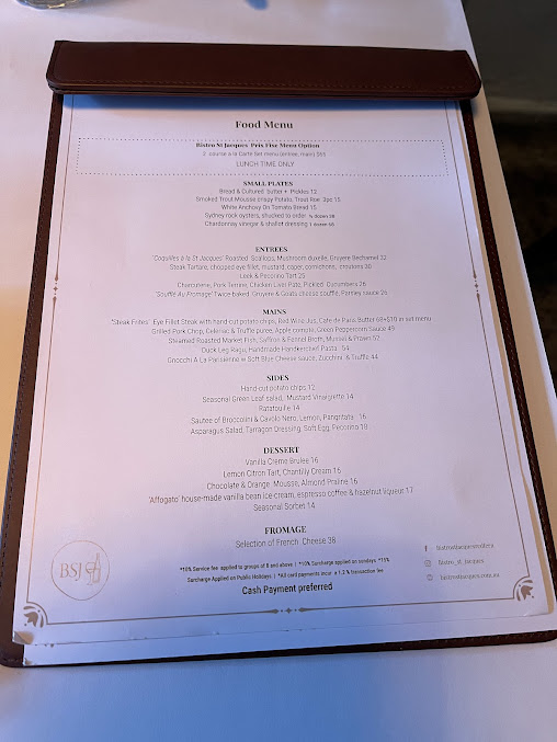 Menu Bistro St Jacques - 2