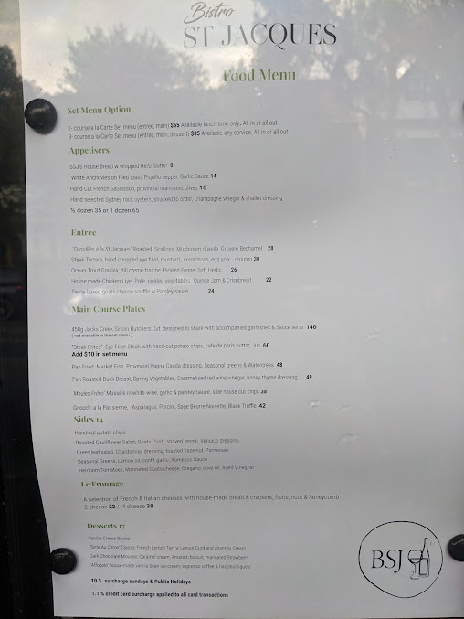 Menu Bistro St Jacques - 3