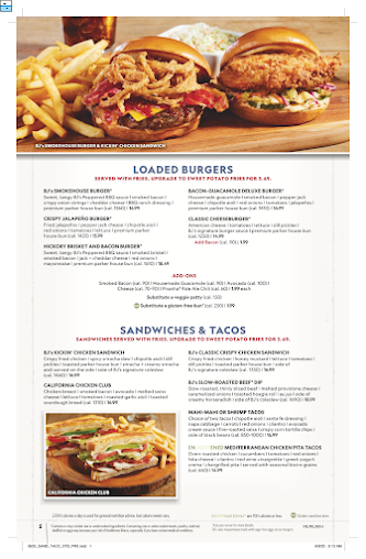 Menu Bj's Restaurant & Brewhouse - 7