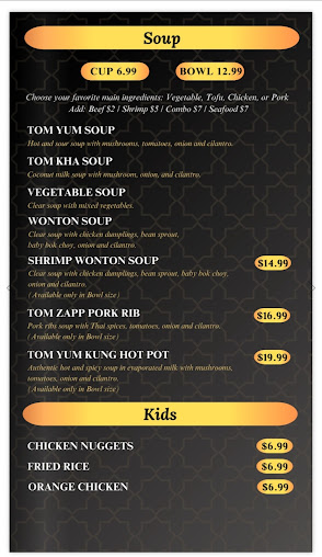 Menu Black Thai Authentic Cuisine - 2