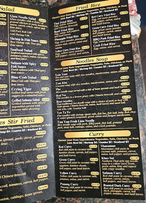Menu Black Thai Authentic Cuisine - 4