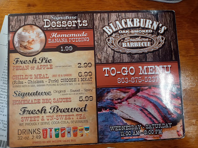 Menu Blackburns Bbq - 1