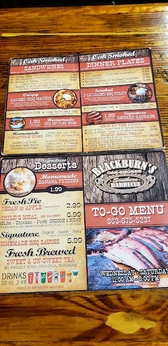 Menu Blackburns Bbq - 4
