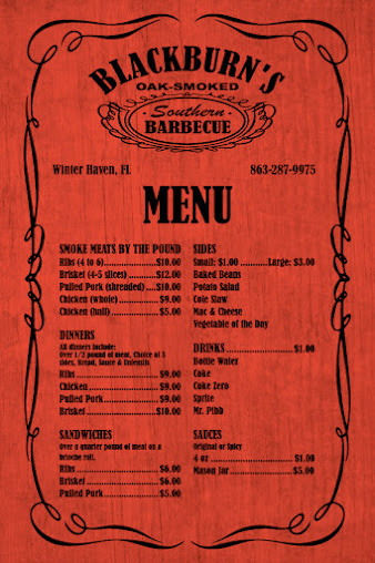 Menu Blackburns Bbq - 6