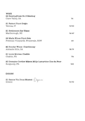 Menu Blackwood - 0