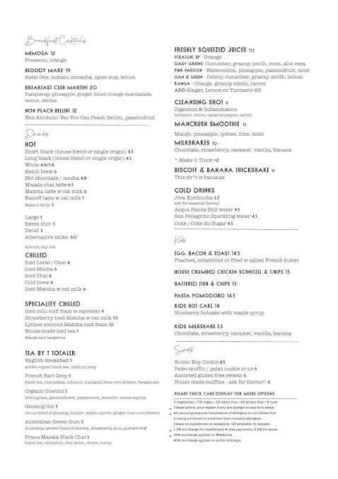 Menu Blackwood - 2