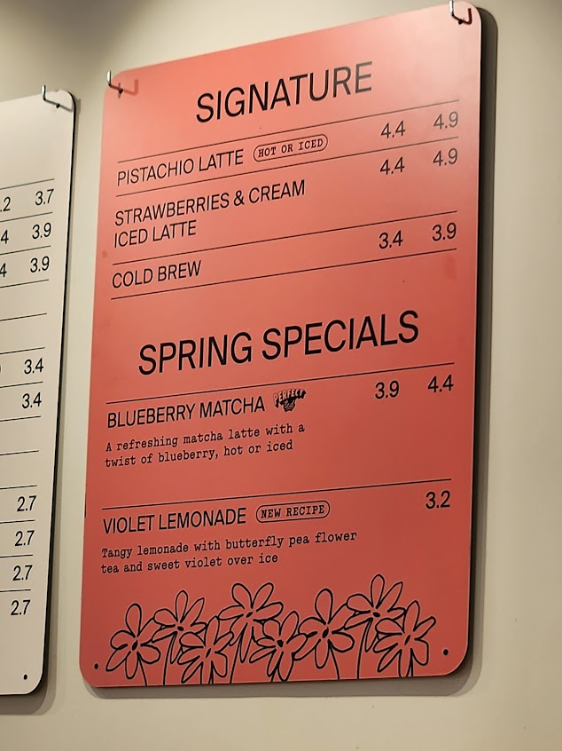 Menu Blank Street Coffee - 1