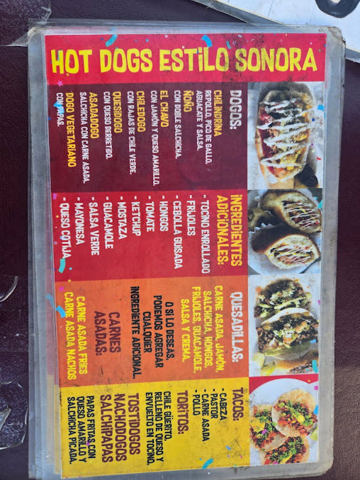 Menu Blazing Desert Dogs - 0