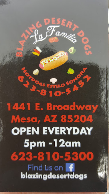 Menu Blazing Desert Dogs - 5