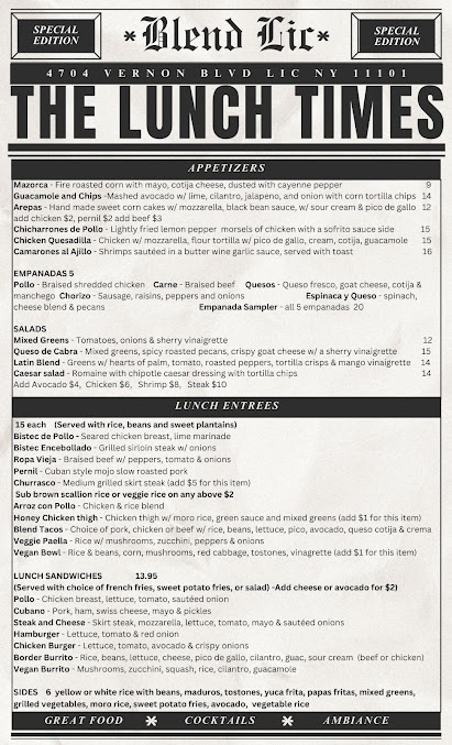 Menu Blend Lic - 7